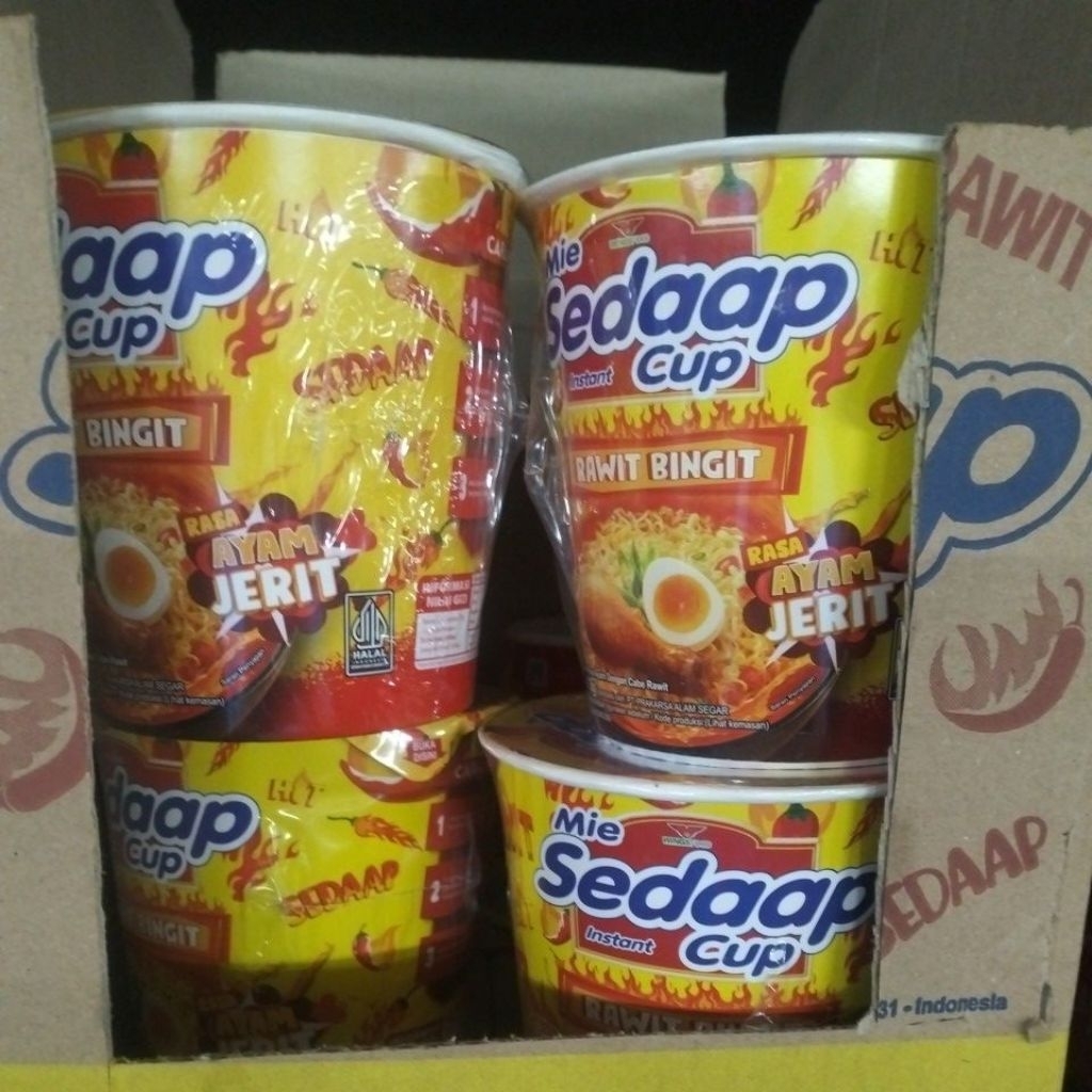 sedap mie ayam jering Cup 1 dus isi 12