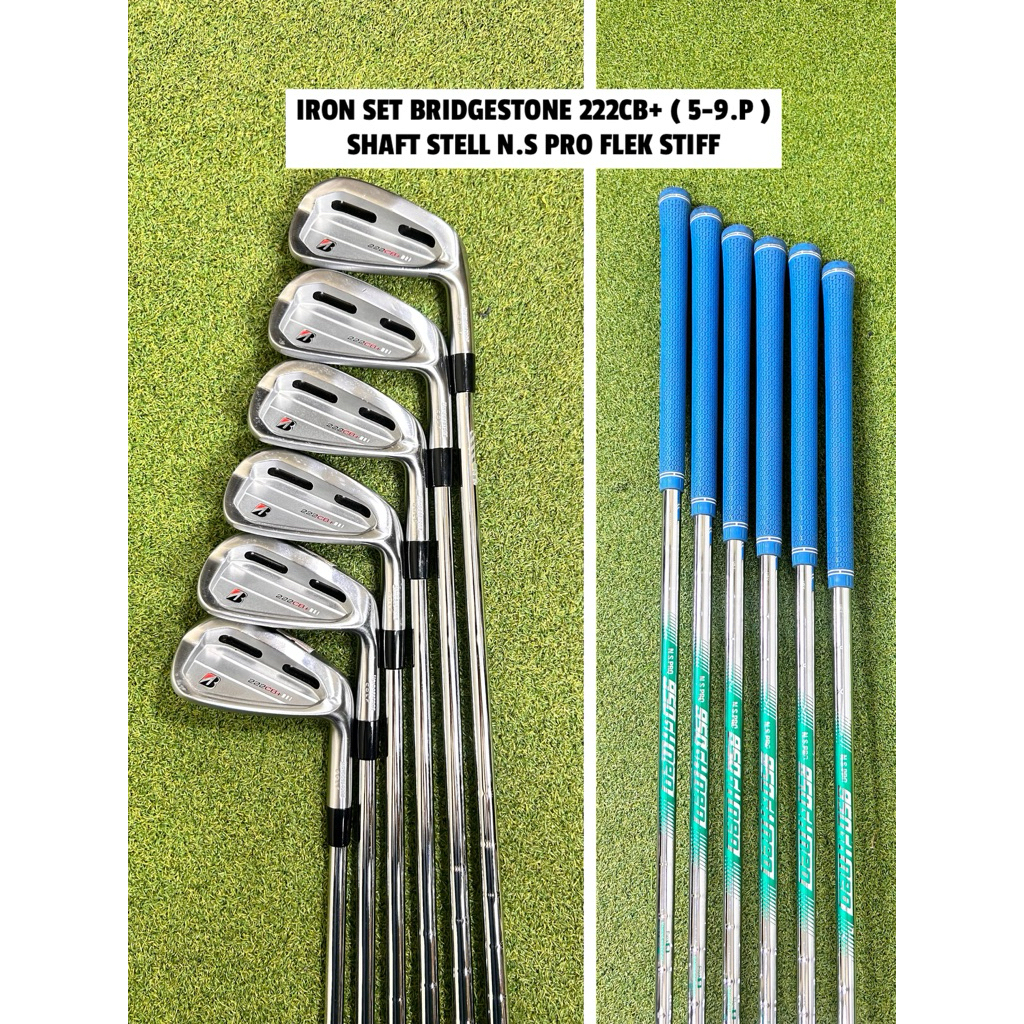 Iron Set golf Bridgestone 222CB+ Shaft Stell Flek Stiff Second Original