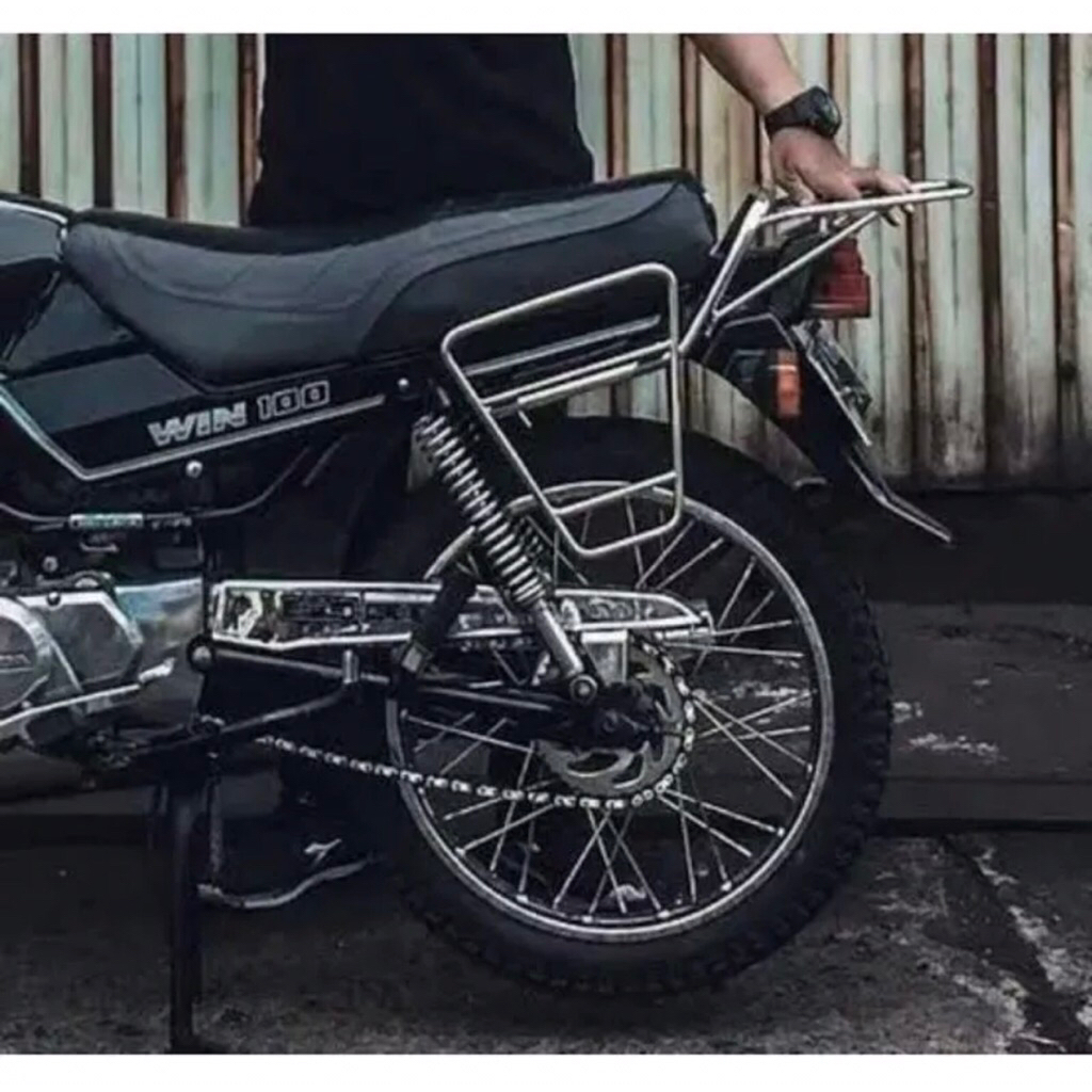 Dudukan tas begel samping honda win win100 side bag samping honda win100