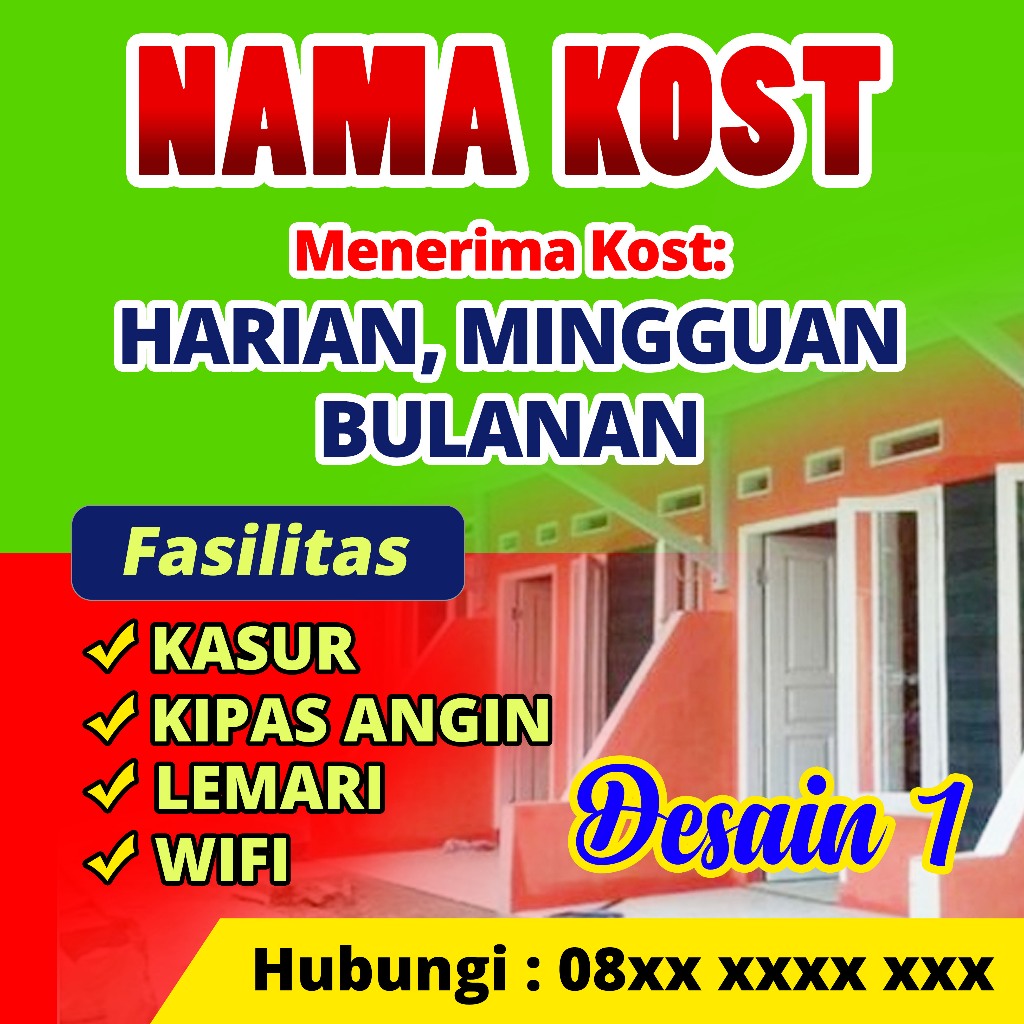 SPANDUK KOST / KAMAR KOST / BANNER KOST