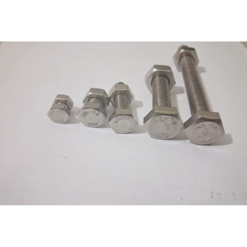 Baut Mur Stainless M12 x 60 mm / Baut Nut Stainless Steel 304