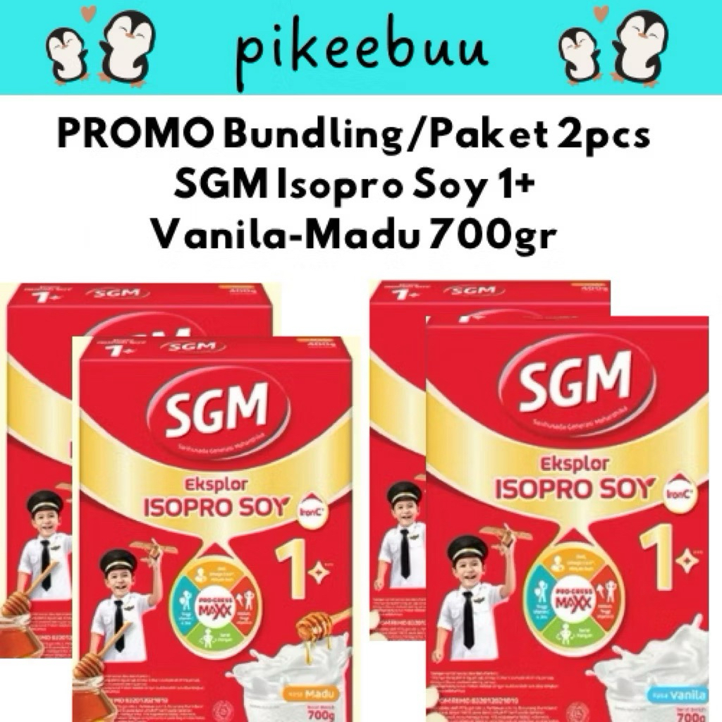 SGM Soya 1+ (PROMO BUNDLING 2 X 700gr) / SGM Soya 1 Plus / SGM Soya Vanila / SGM Soya Mash / SGM Iso