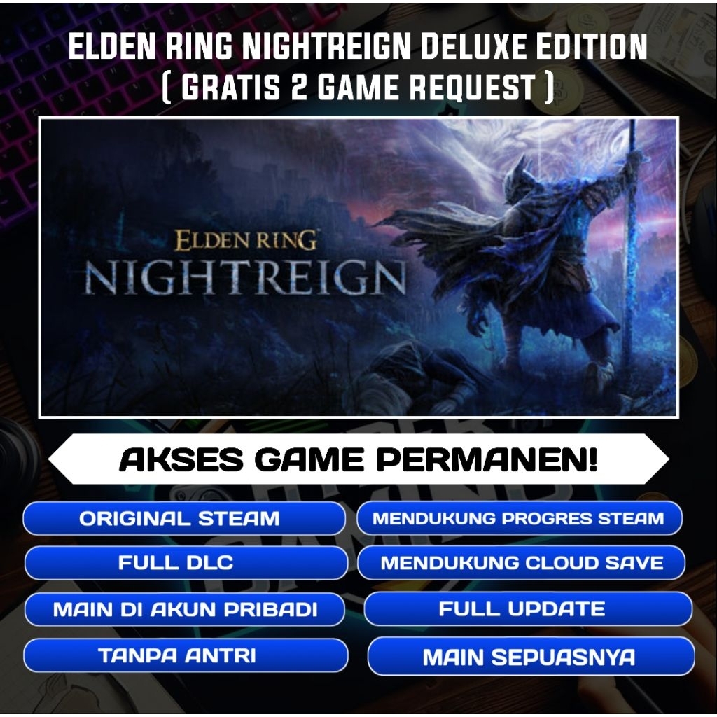[ FREE 2 GAME REQUEST ] ELDEN ELDEN RING NIGHTREIGN [ Deluxe Edition ] - Game PC - Original Game Ste