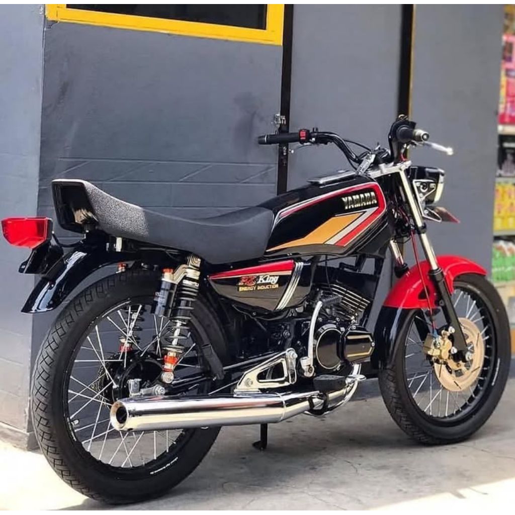 Cover bok Accu Bok Aki Rx king tahun 1992 cobra bibir merah lengkap set emblem