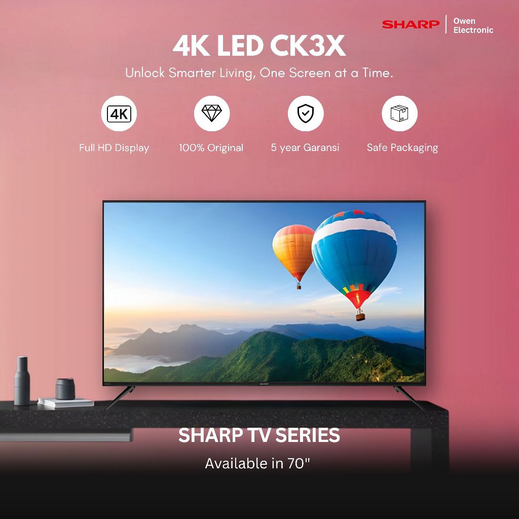 SHARP 70CK3X / 4T-C70CK3X 4K ANDROID TV 70 INCH ck3x