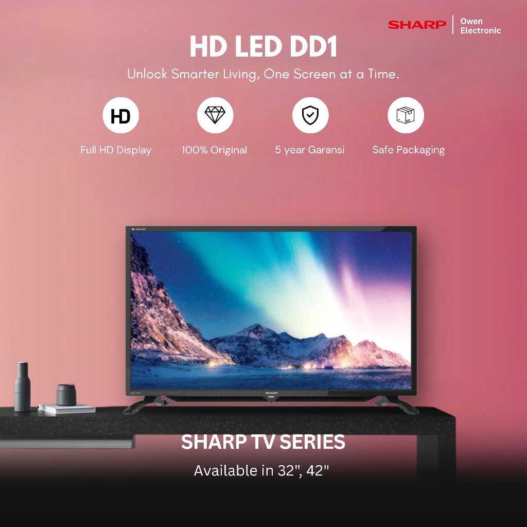 SHARP LED TV 32DD1i / 2t-c32DD1i digital tv 32 inch dvbt2 dd1