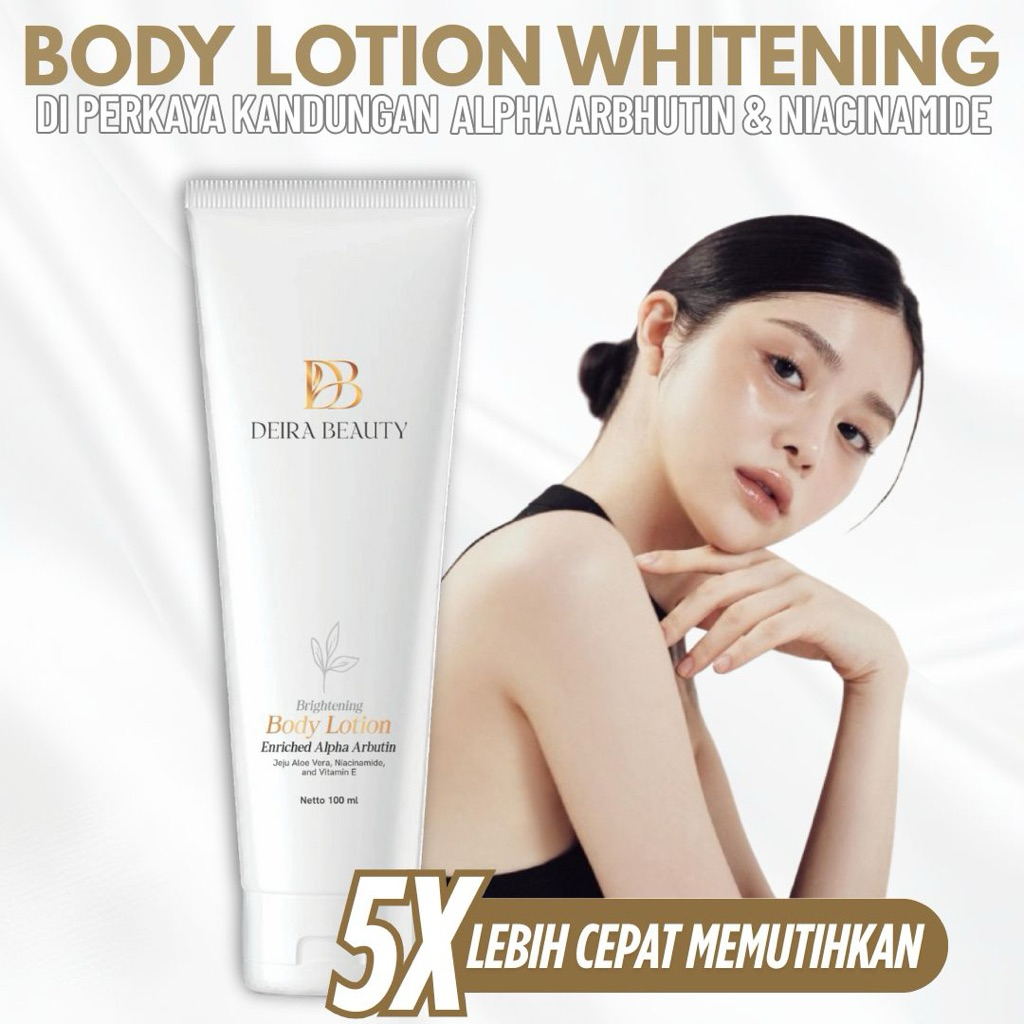 Deira Beauty Body Lotion Whitening Alpha Arbutin Niacinamide