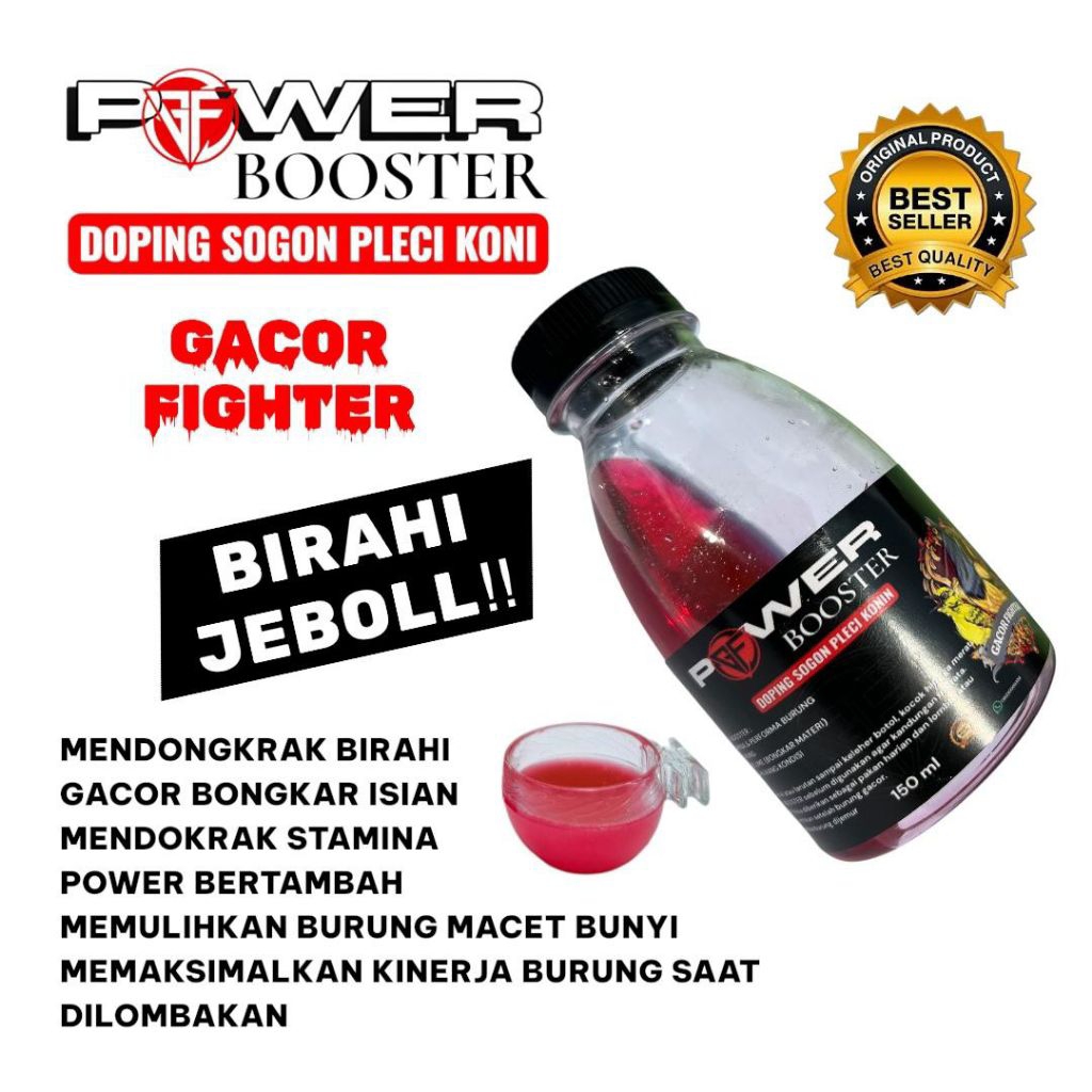 POWER GF BOOSTER DOPING PREMIUM BURUNG LOMBA SOGON, KONIN, PLECI