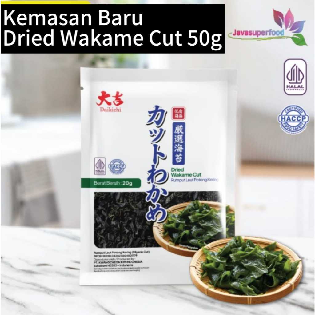 Wakame Rumput laut kering potong / Dried Seaweed / Miyeok Miso soup VARIAN - 50 g