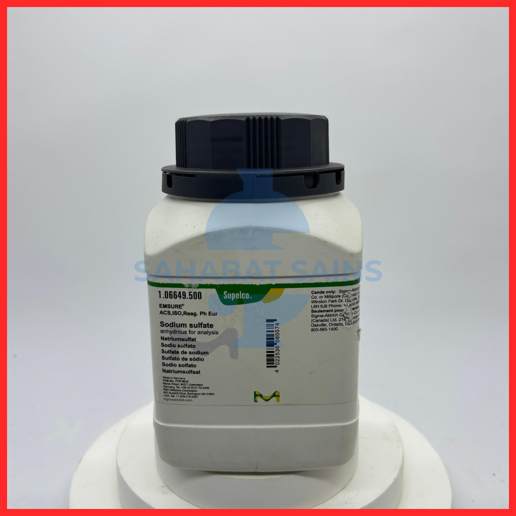 Natrium Sulfat Anhidrat Pro Analis / Sodium Sulfate Anhydrous 500Gram 106649 / Na2SO4 Pro Analisis O