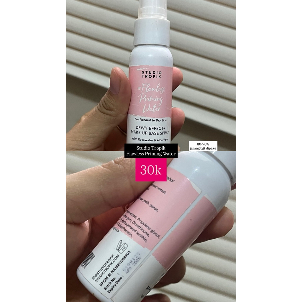 Preloved priming water studio tropik