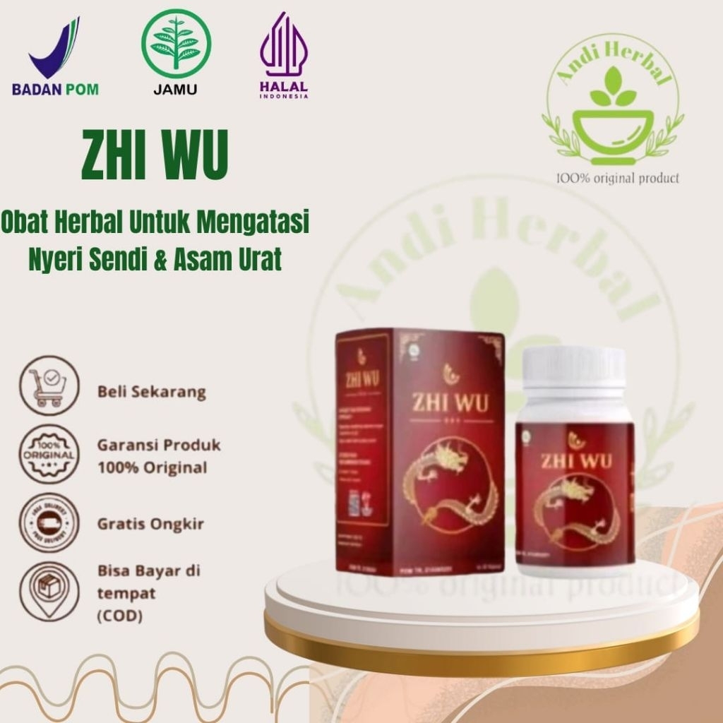 ZHI WU Asli Original 100% Obat Cina Herbal Asam Urat Rematik Ampuh BPOM