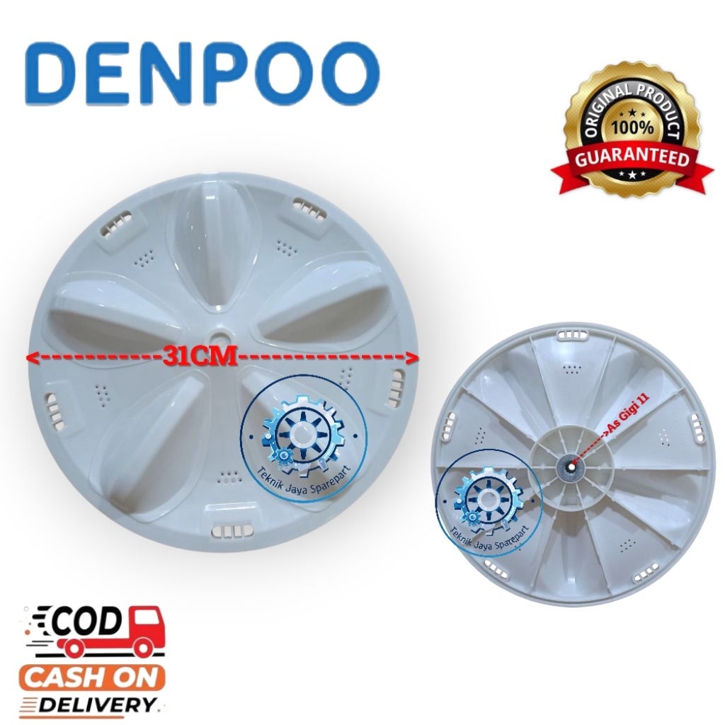 Pulsator Mesin Cuci Denpoo DWF 093B Gigi 11 Diameter 31Cm