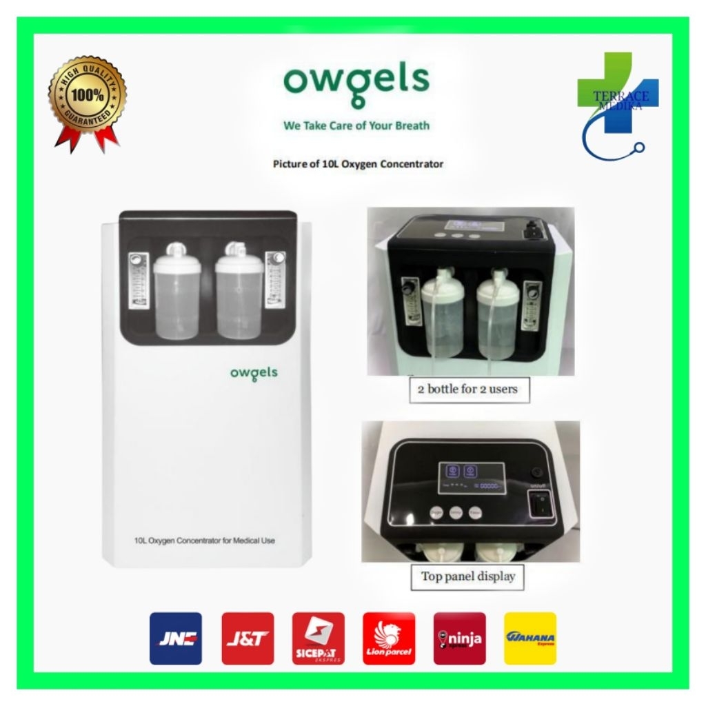 Oxygen Concetrator Owgels LPM 10L / Oksigen concentrator 10 Liter Alat bantu pernapasan