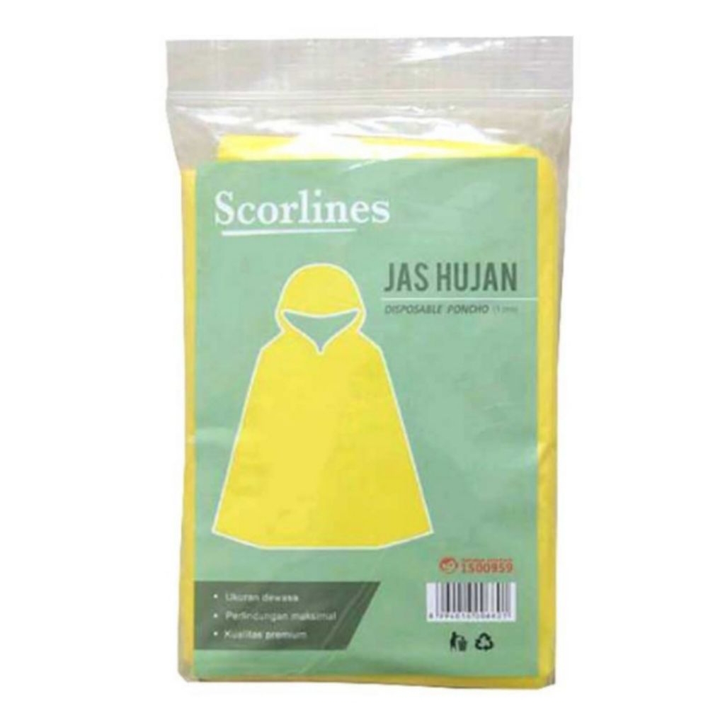 Scorlines Jas Hujan Plastik Poncho Assorted