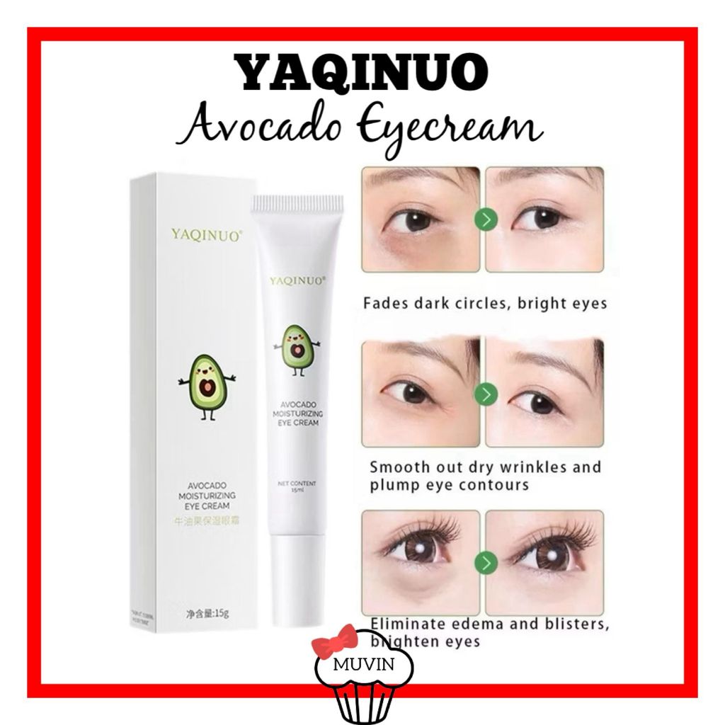 YAQINUO Avocado Eye Cream Penghilang Pemudar Lemak Bawah Mata Milia Dark Circle Moisturizer XX042