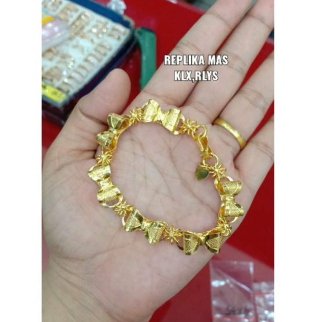 gelang pita replika emas