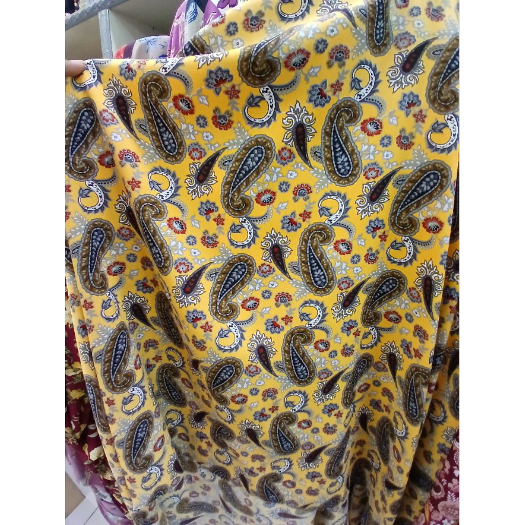 Kain/Bahan wolpis motif meteran//Bahan wolpeach kwalitas premium//Kain wolfis motif meteran(WK44)