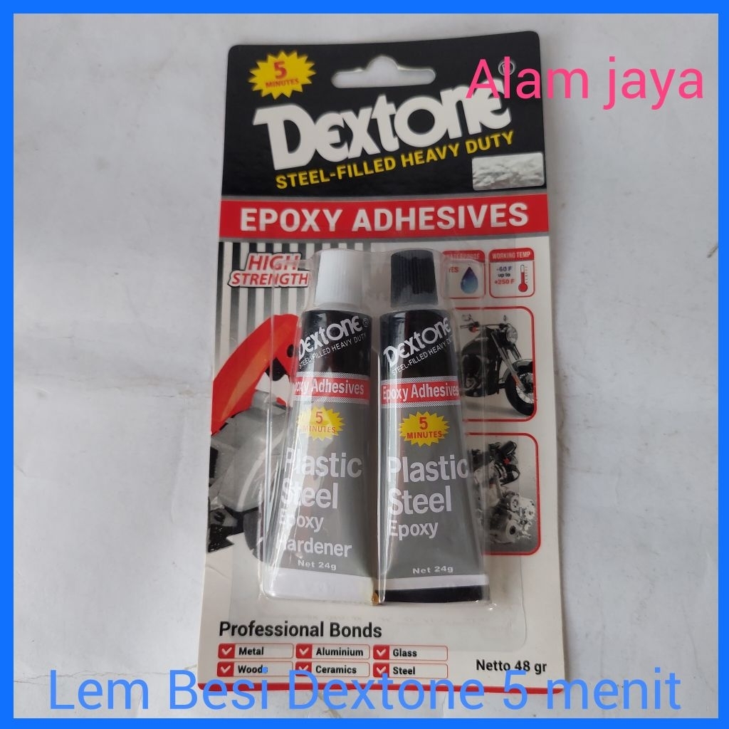 Lem Dextone 5 menit Lem Besi. 48 grm