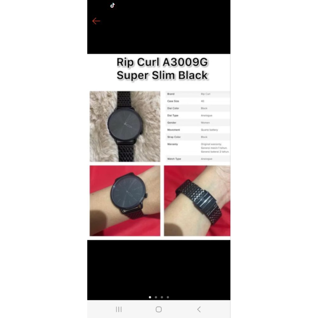 preloved jam ripcurl originalll