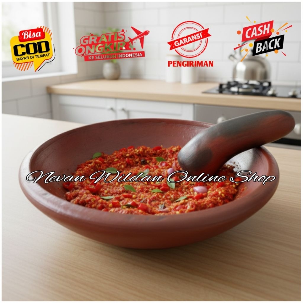 COBEK ULEKAN TANAH LIAT| COBEK SAMBAL TANAH LIAT+ ULEK | COBEK SAMBAL ULEKAN