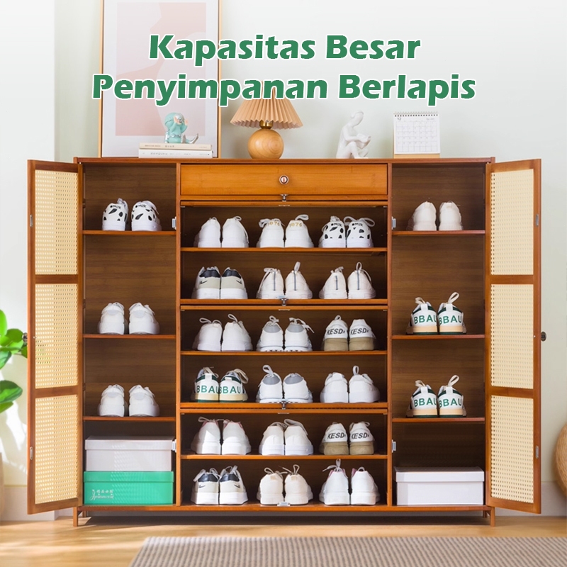 Kosistar Lemari Sepatu Rak Sepatu Kayu Rak Sepatu Rotan Lemari Sepatu Kayu Rak Lemari Sepatu