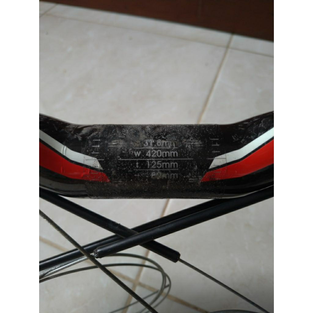 satu set dropbar carbon k-wing fsa original & brifter 105 11speed