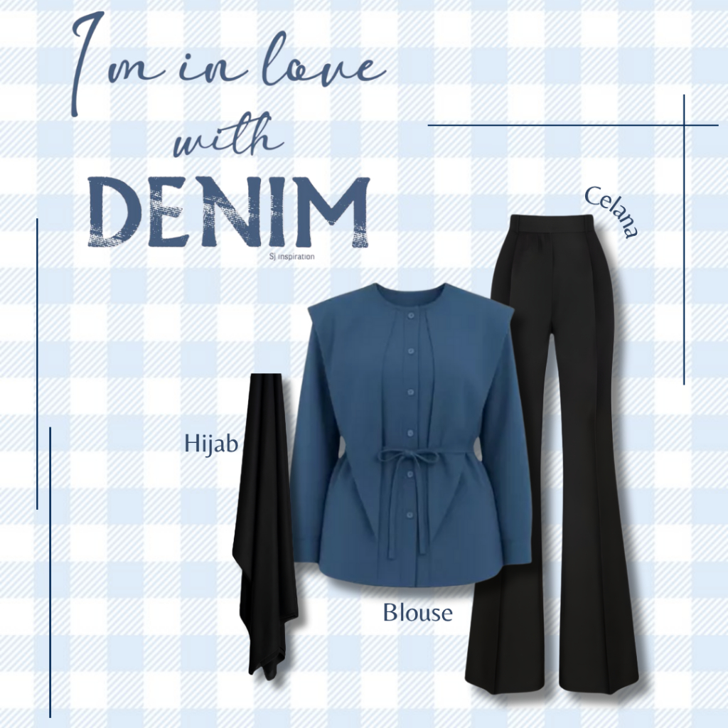 OOTD Remaja Kekinian One Set (Kemeja, Celana dan Hijab) KL044