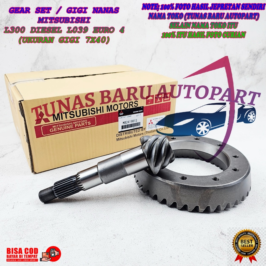 GIGI GARDAN GIGI NANAS MITSUBISHI L300 DIESEL L039 EURO 4 EURO4  7X40 PART MOBIL