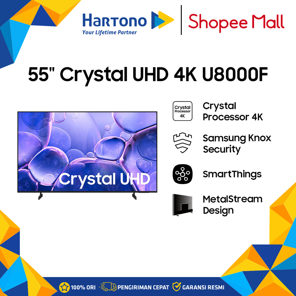 Samsung 55 Inch Crystal UHD 4K U8000F Smart TV UA55U8000FKXXD