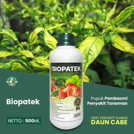 BIOPATEK Obat Penyakit Kuning Daun Cabe / Obat Bercak Daun dan Busuk Buah / Busuk Batang Cabe