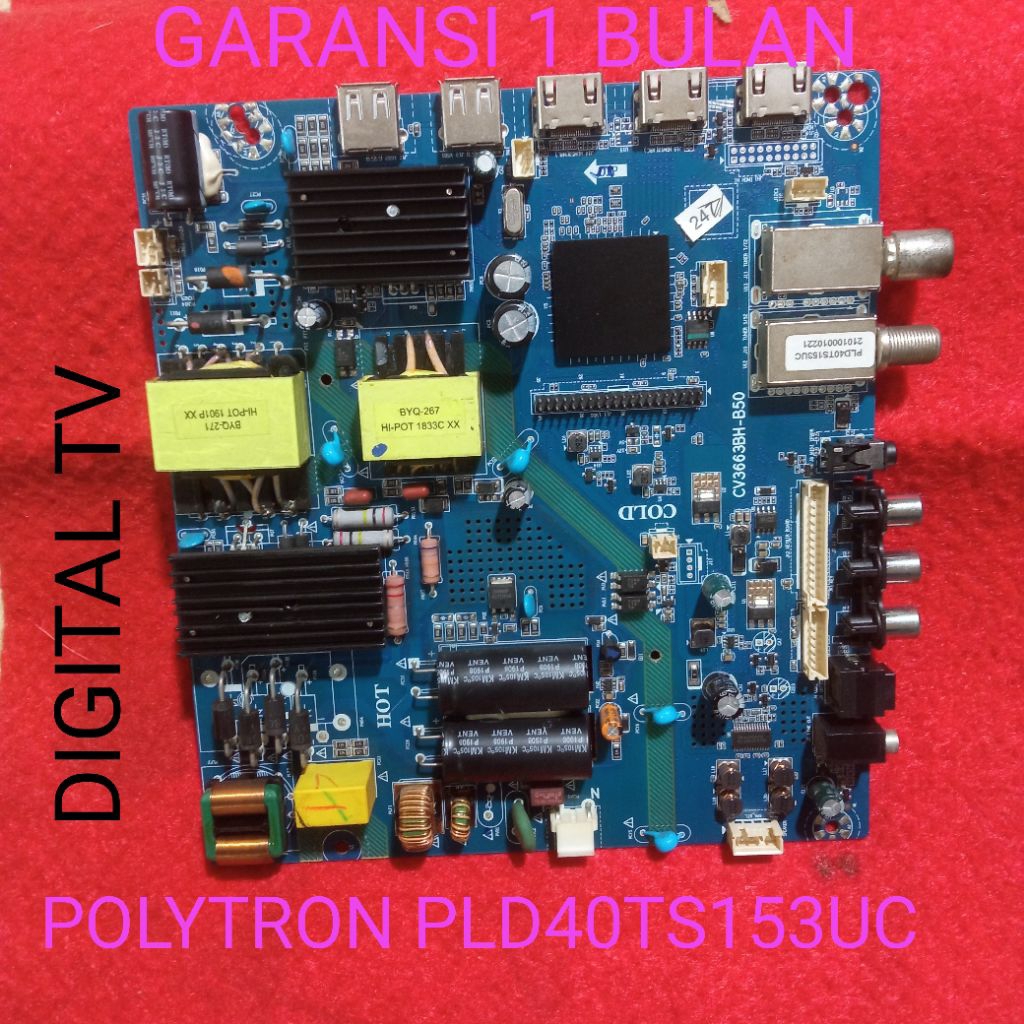 MB MAINBOARD POLYTRON PLD40TS153UC 40TS153 / MB MOBO MODUL MESIN TV POLYTRON PLD 40TS153