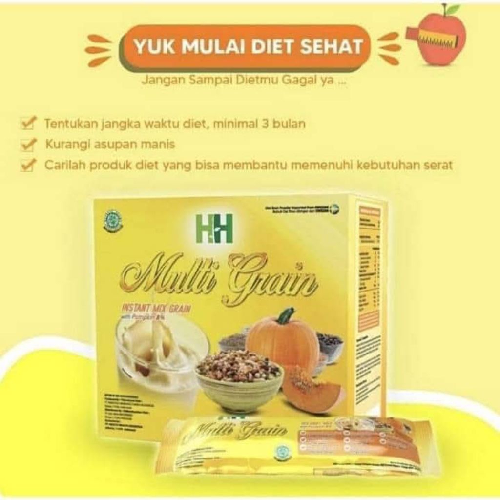HH Multigrain HWI Minuman SereaL Sarapan Sehat untuk Diet Lebih Mudah Isi 500gr OriginaL 100%