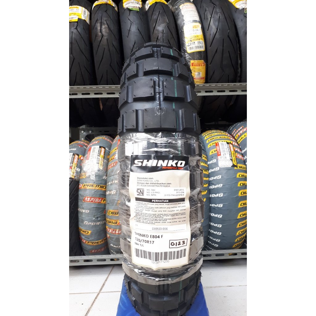 PAKET BAN SHINKO BIG BLOCK RING 17 120/70 140/80 SHINKO E805 TUBELESS IMPORT
