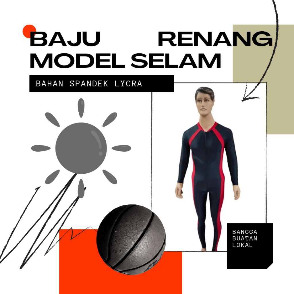 Baju renang model selam, bahan spandek lycra - Azcollection