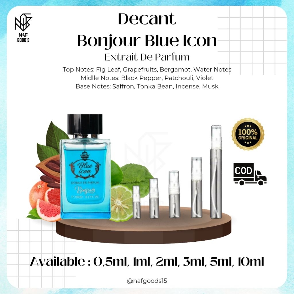 Decant Parfume Bonjour Blue Icon