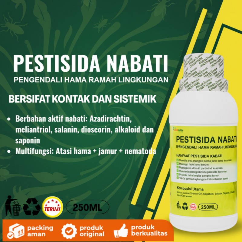 Pestisida Nabati Hama & Jamur Tanaman | Kutu, Wereng, Ulat Daun, Ulat Tanah, Jamur Akar
