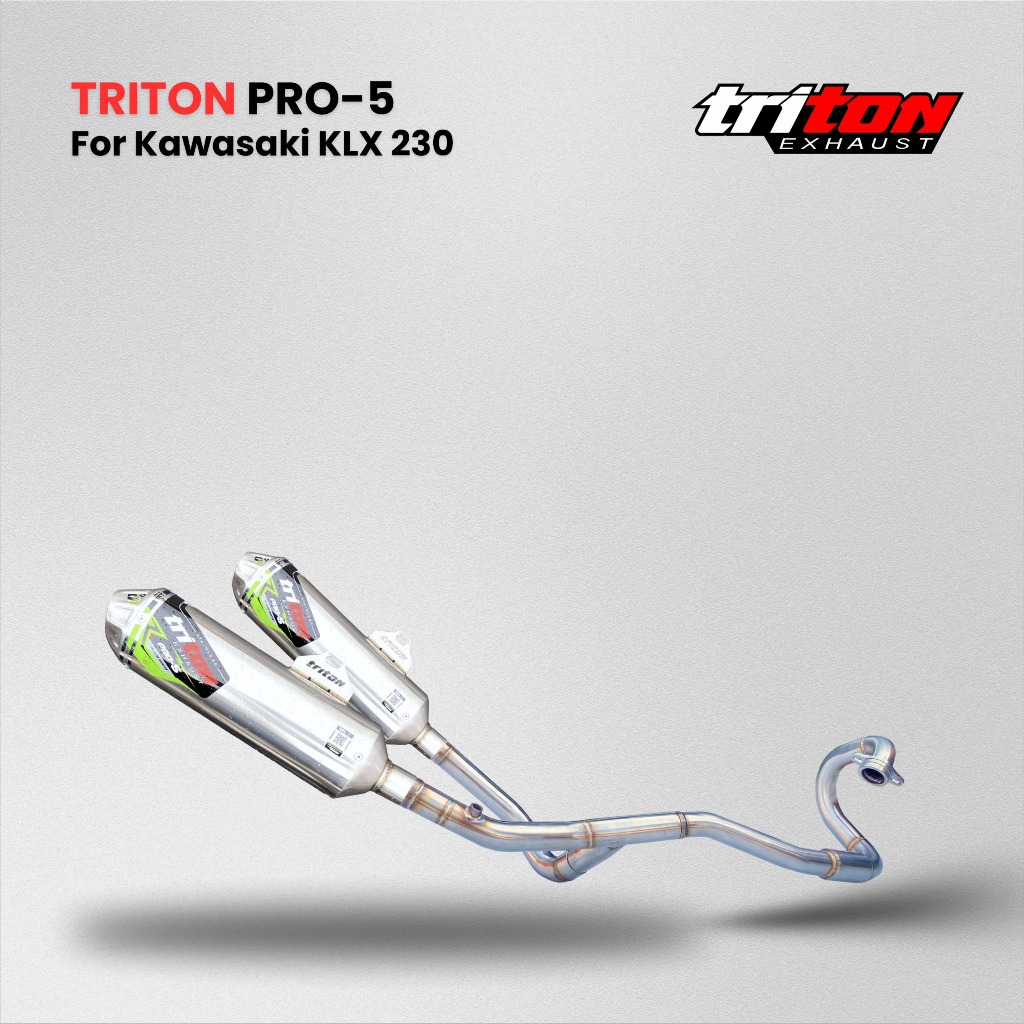 Knalpot kawasaki klx 230 SE klx 230SM full system original triton