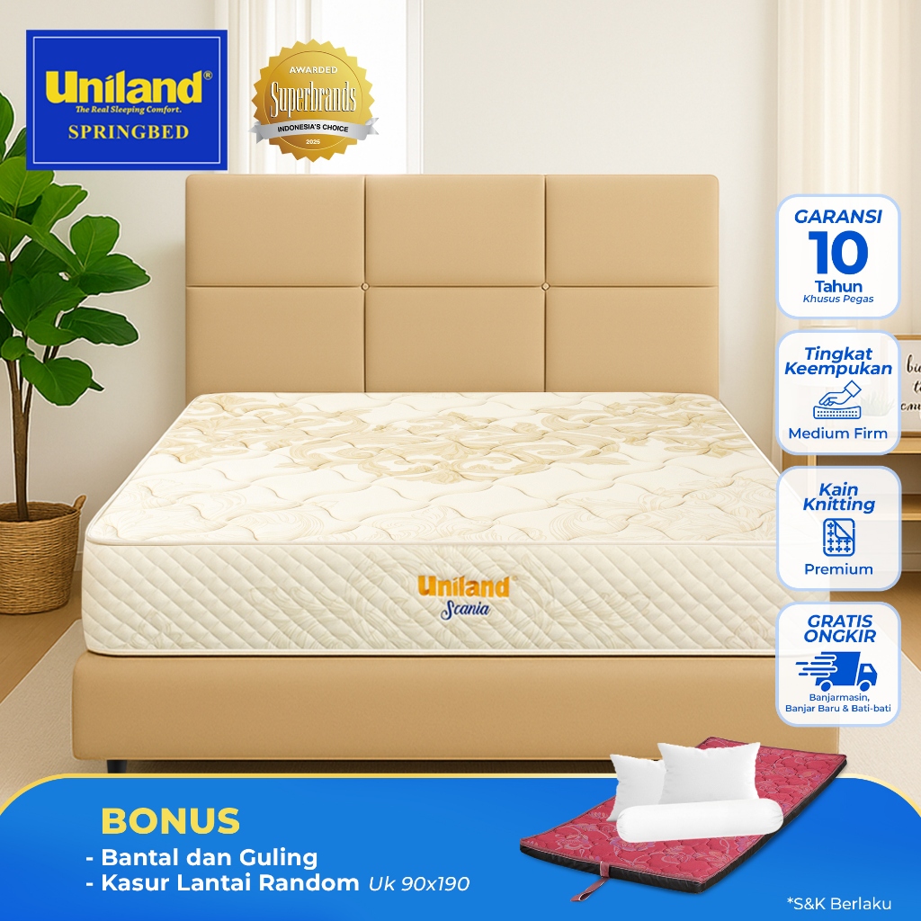 Uniland Scania Firmtop Tresor -  Full Set Kasur Springbed