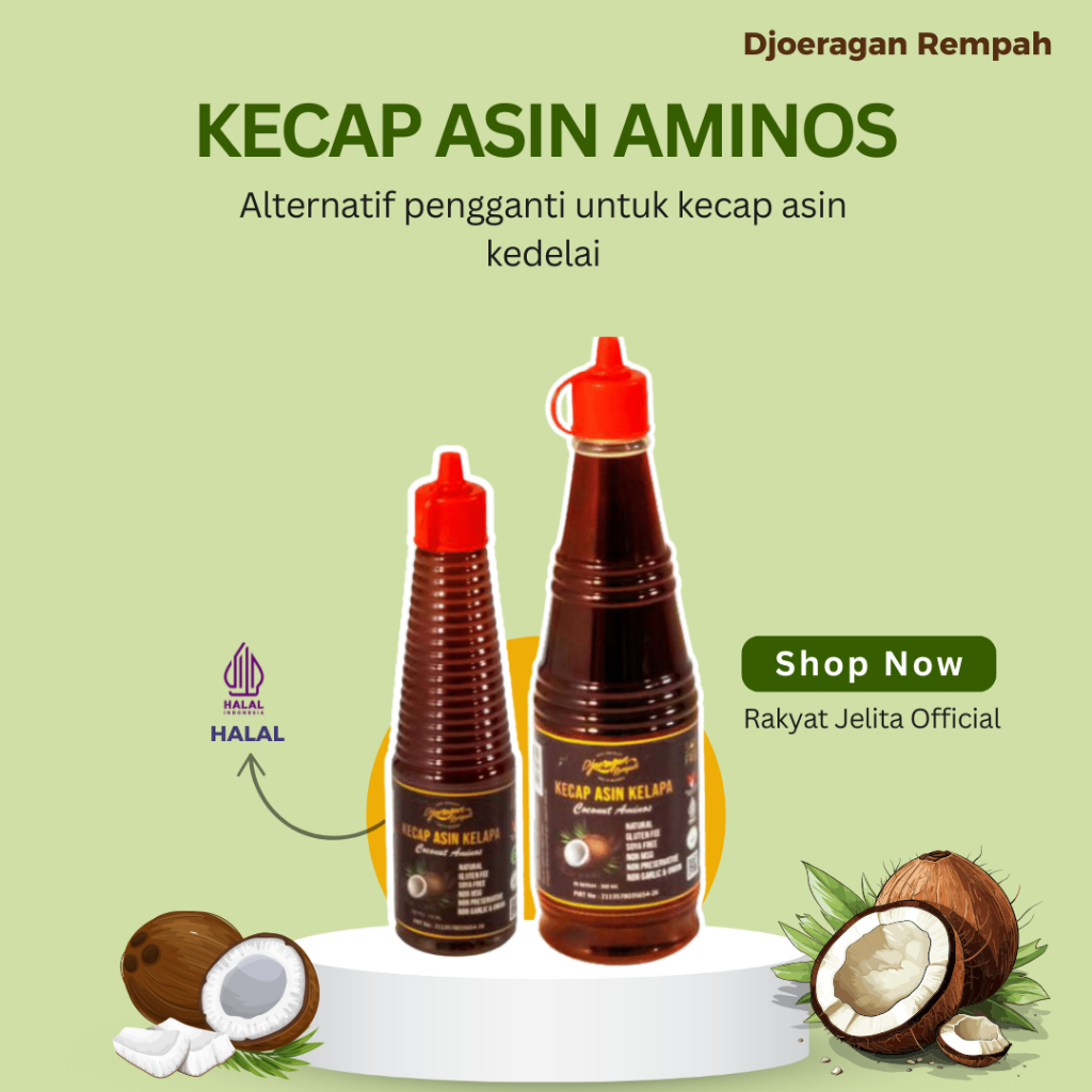 DJOERAGAN REMPAH Kecap Asin Kelapa Coconut Aminos
