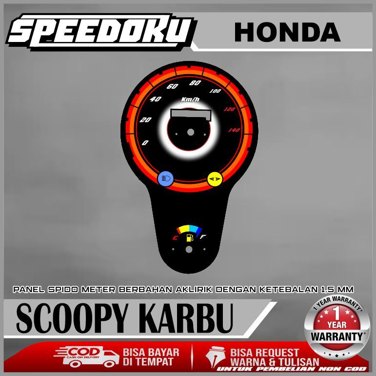 PAPAN SPEEDOMETER CUSTOM SCOOPY KARBU