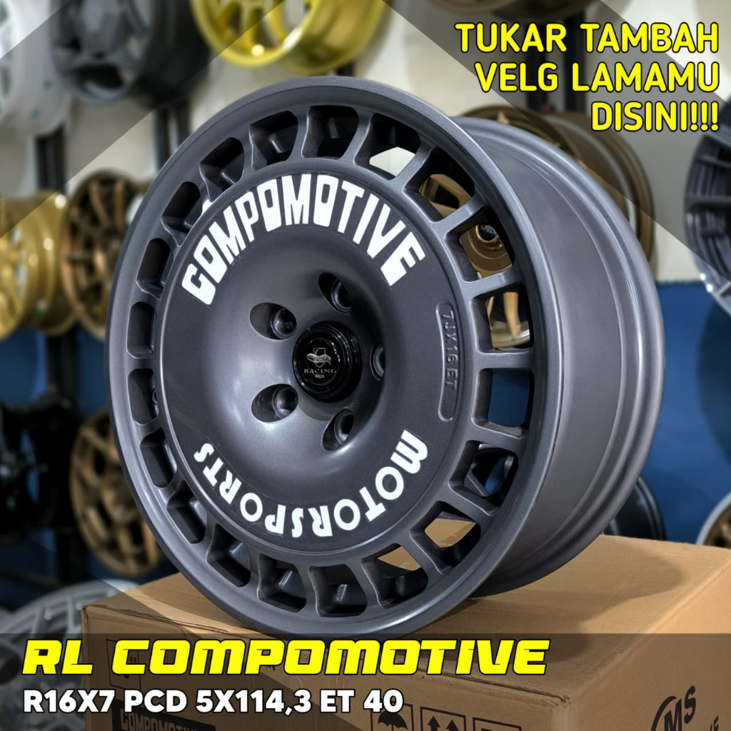 VELG R16 RALLY COMPOMOTIVE 5X114,3 MOBIL RUSH TERIOS XTRAIL RING 16 - OBRIGADO VELG