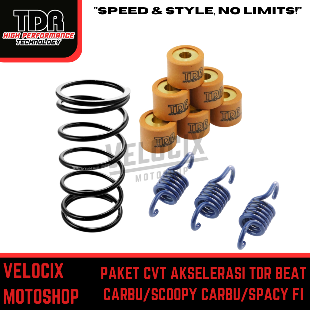 PAKET CVT AKSELERASI TDR BEAT CARBU/SCOOPY CARBU