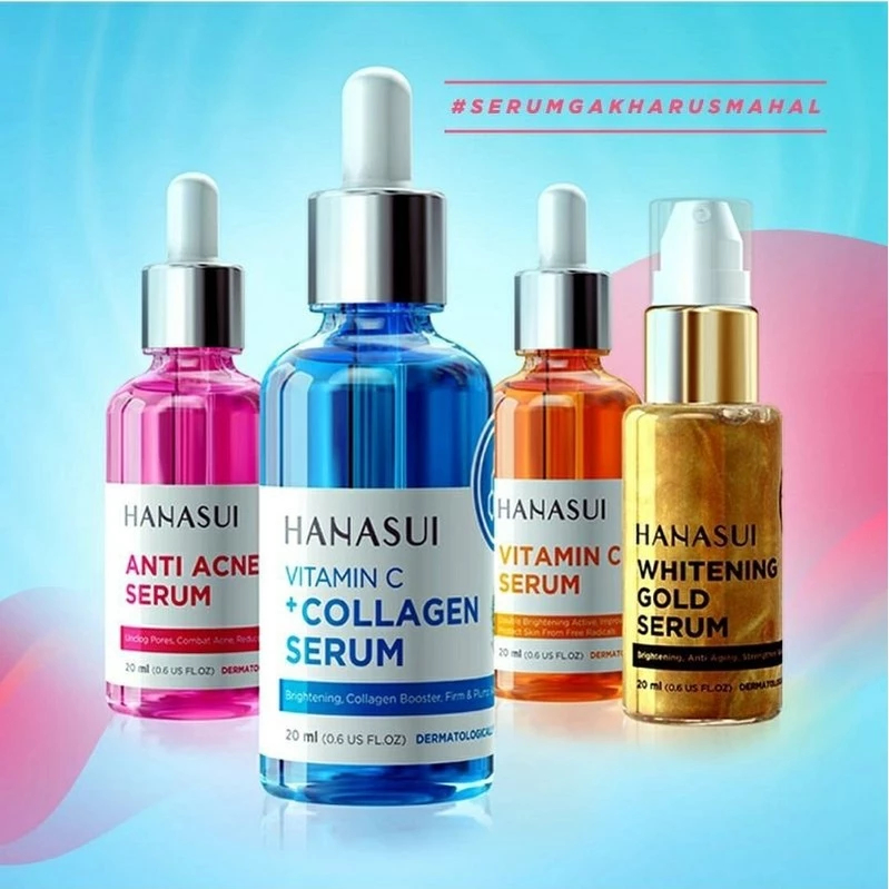 Serum 12 PCS Paket Usaha Serum Hanasui Vitamin C - Whitening Gold - Paket Lusinan Hanasui Serum 20ml