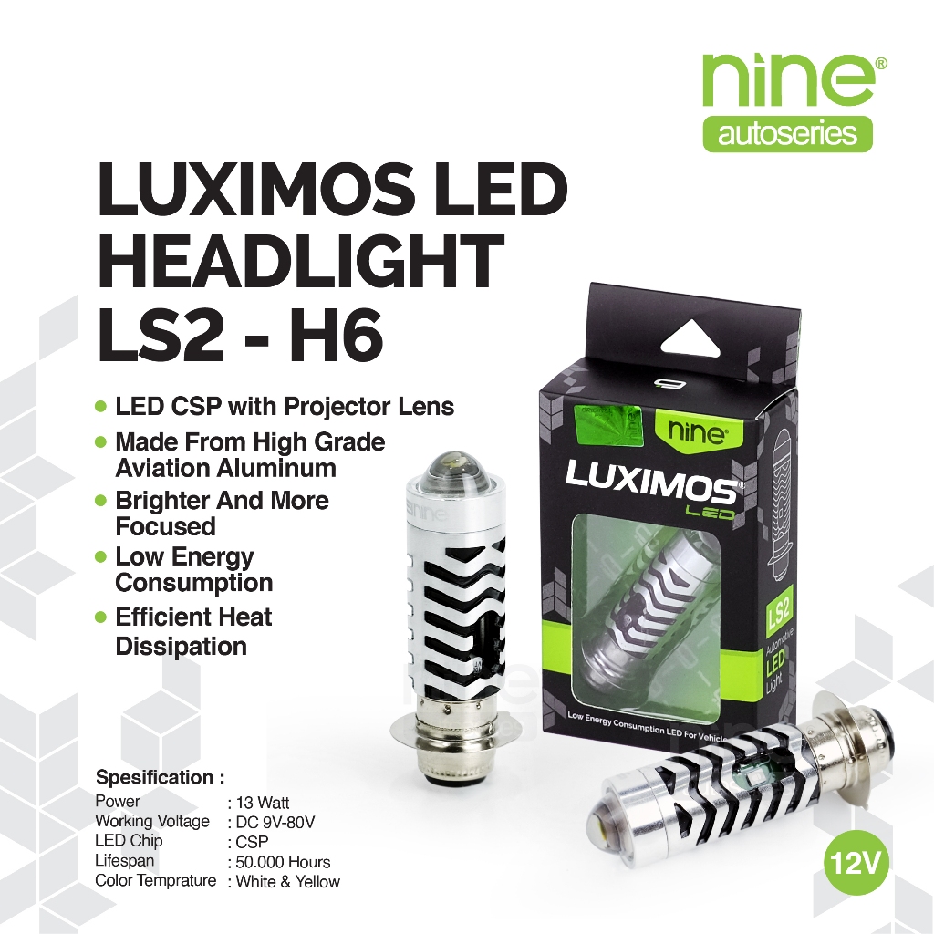 Lampu Depan Motor LED H6 Mini Laser Putih Kuning untuk Beat MIO Supra Vario