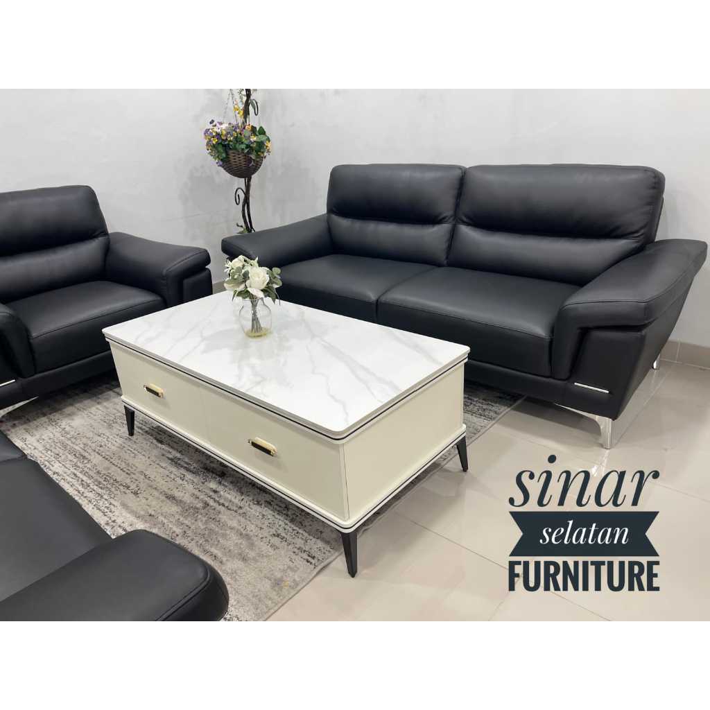 MEJA TAMU MINIMALIS PANORAMA UK 120 X 60 X 42 TOP TABLE GRANIT