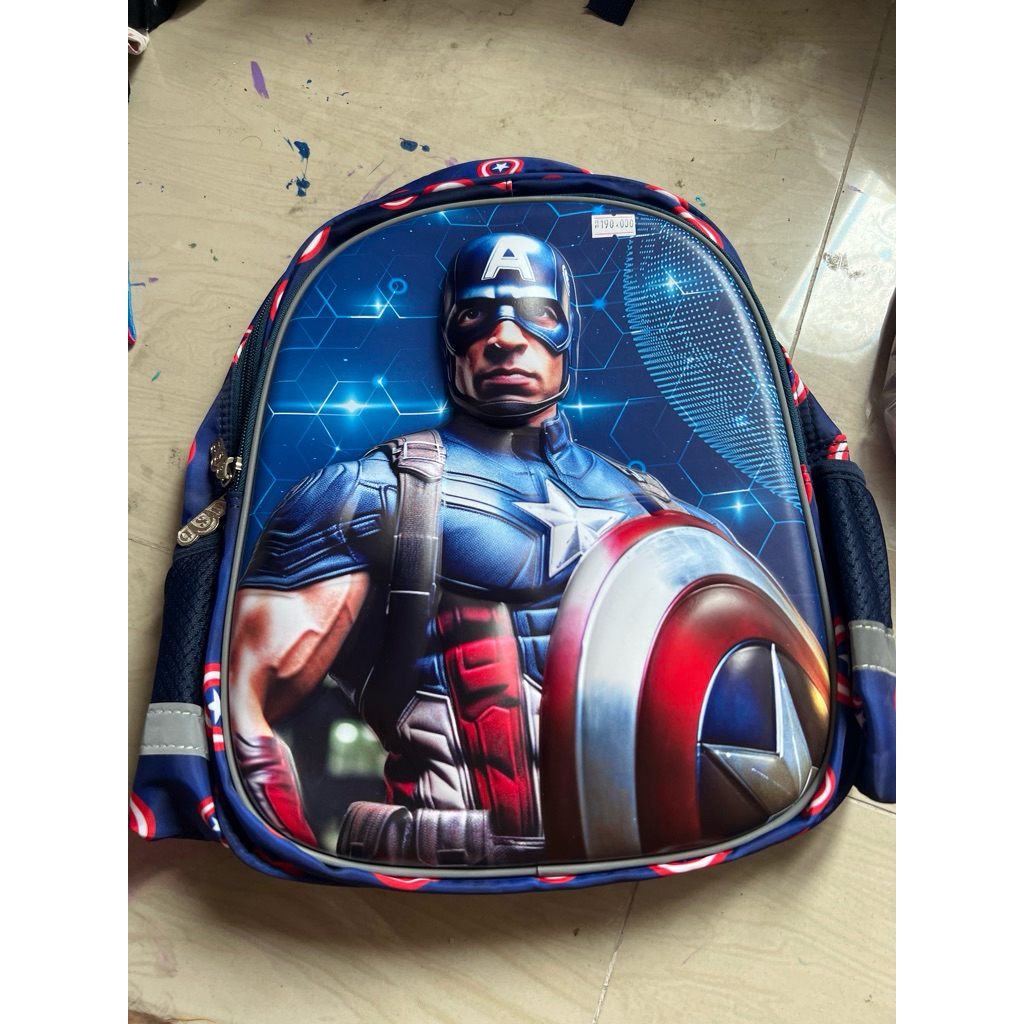 tas ransel sekolah captain america anak hsd 2 ruang