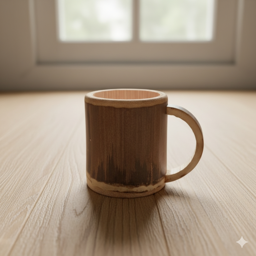 Gelas Bambu cangkir bambu kerajinan gelas mug prakarya bambu