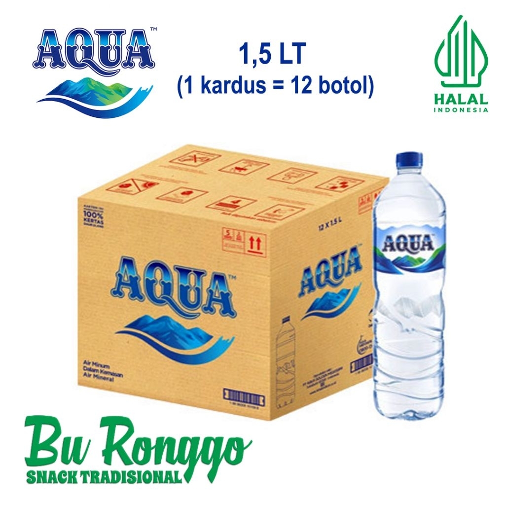Aqua 1,5 Liter (1 Karton isi 12 botol)