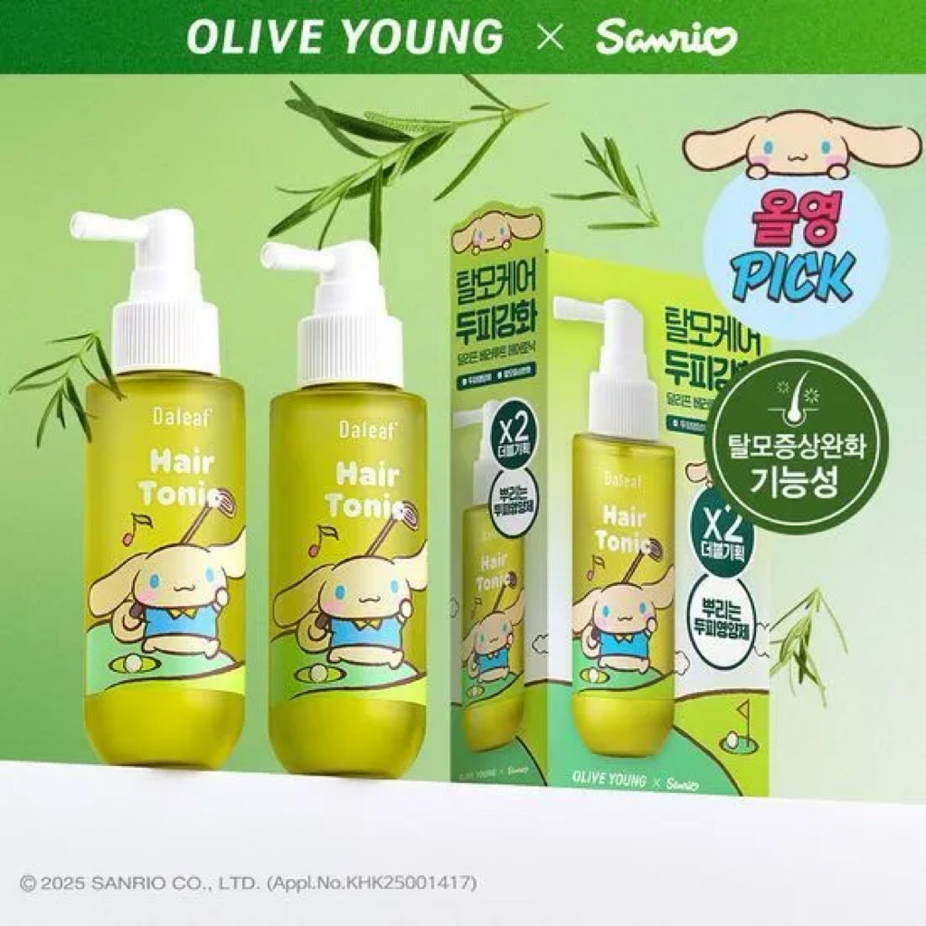 Daleaf Hair Tonic OLIVE YOUNG X SANRIO 100ml No box